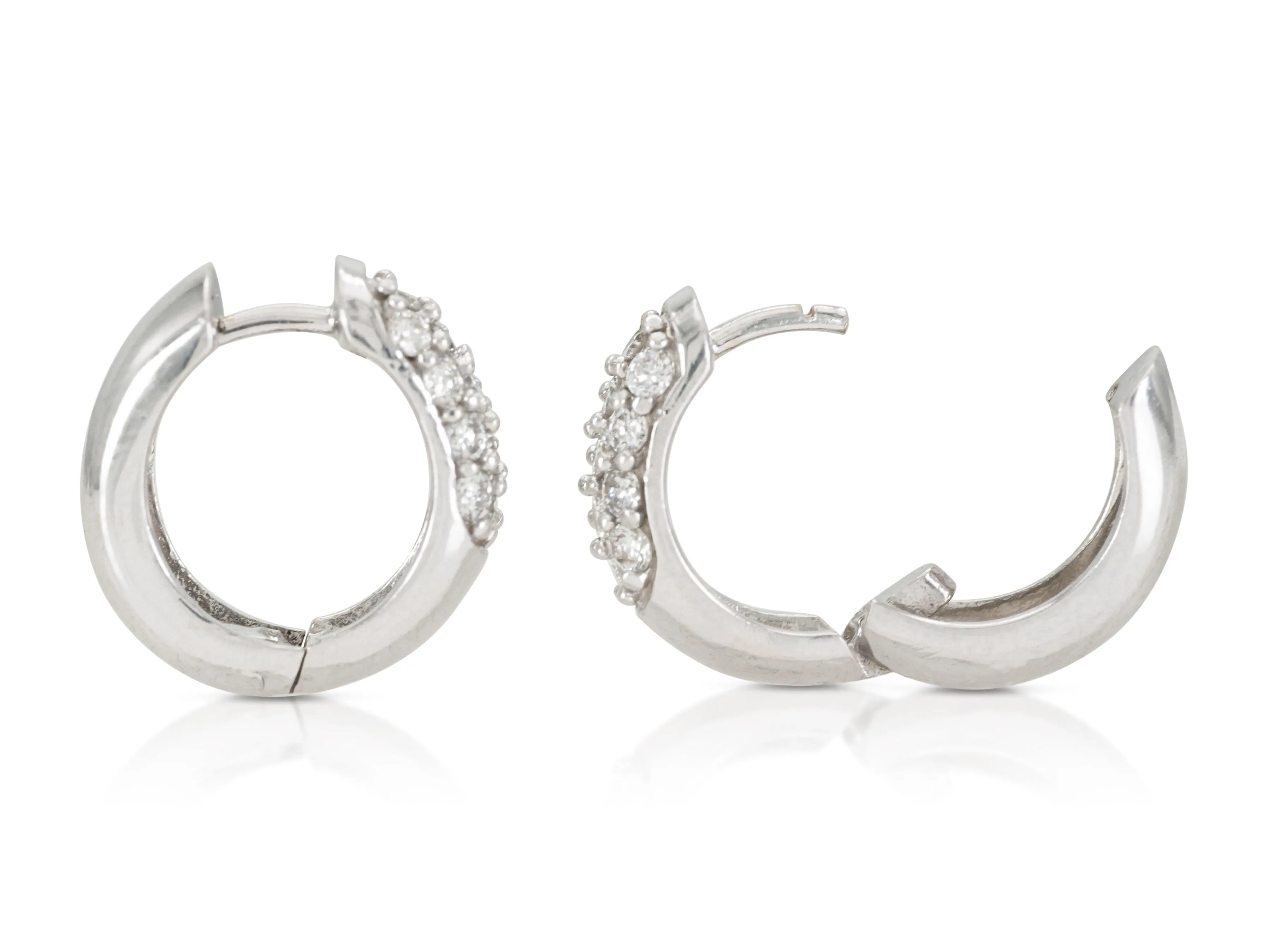 0.70 Carat Diamond Huggie Earrings