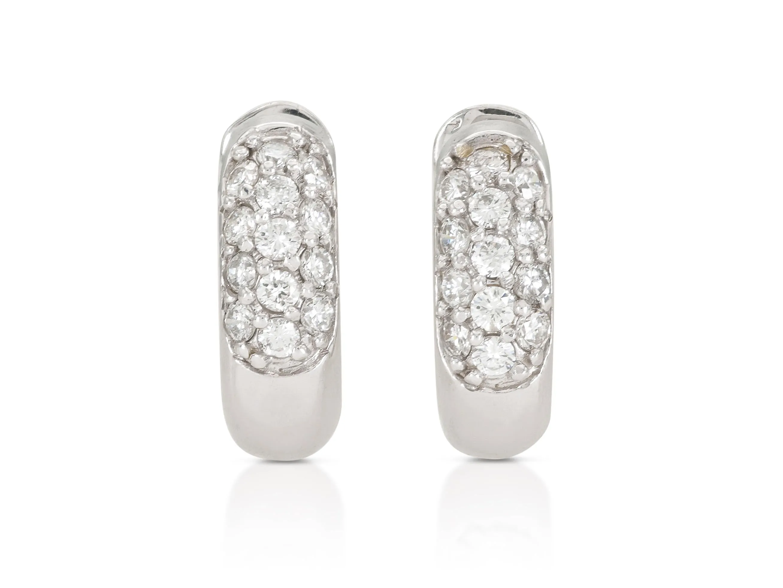 0.70 Carat Diamond Huggie Earrings