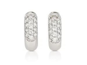 0.70 Carat Diamond Huggie Earrings