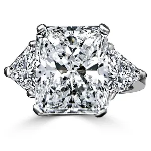 10CT Diamond Veneer Cubic Zirconia Three Stone 14K Gold Ring. 635R71337K-10CT
