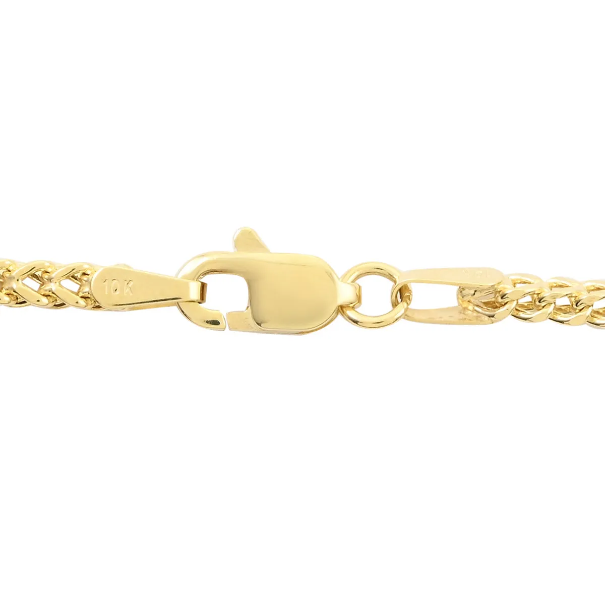 10K Yellow Gold 2MM Wheat Franco Box Chain Pendant Necklace