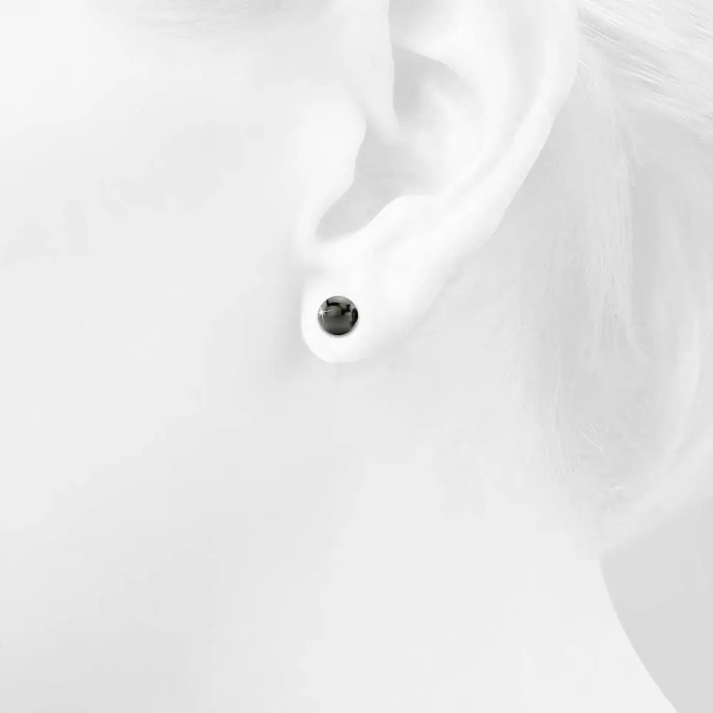 10mm Tahitian South Sea Natural Pearls Studs 14k Made in Japan