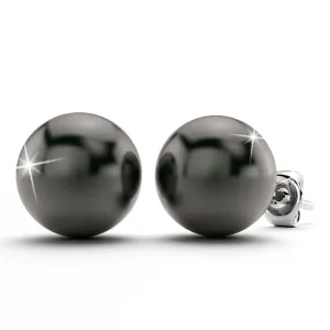 10mm Tahitian South Sea Natural Pearls Studs 14k Made in Japan