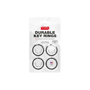 1.18" Premium Key Rings 5x Coatings (Snowflake Black)