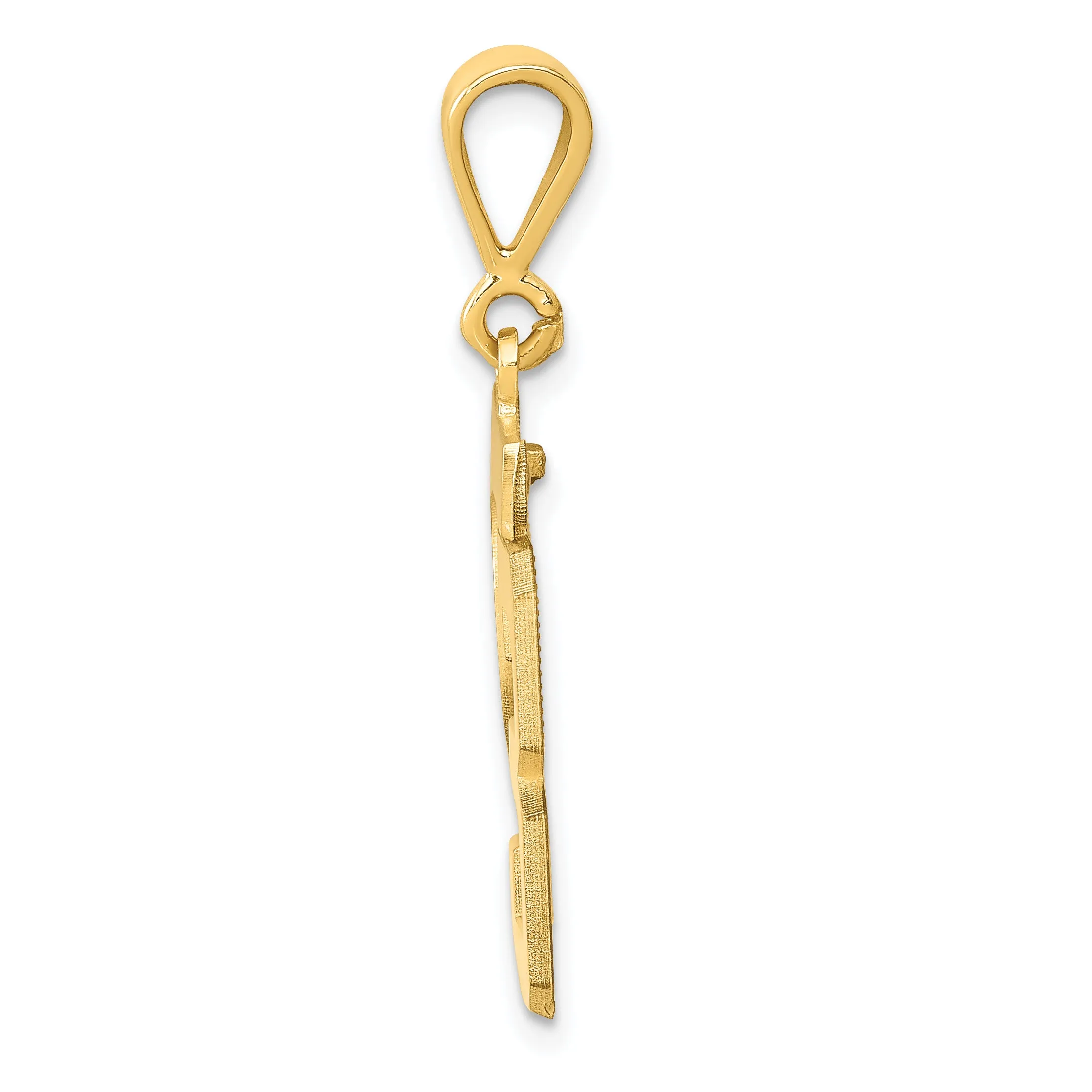 14K Gold Number 23 Charm with Polished Finish Medium