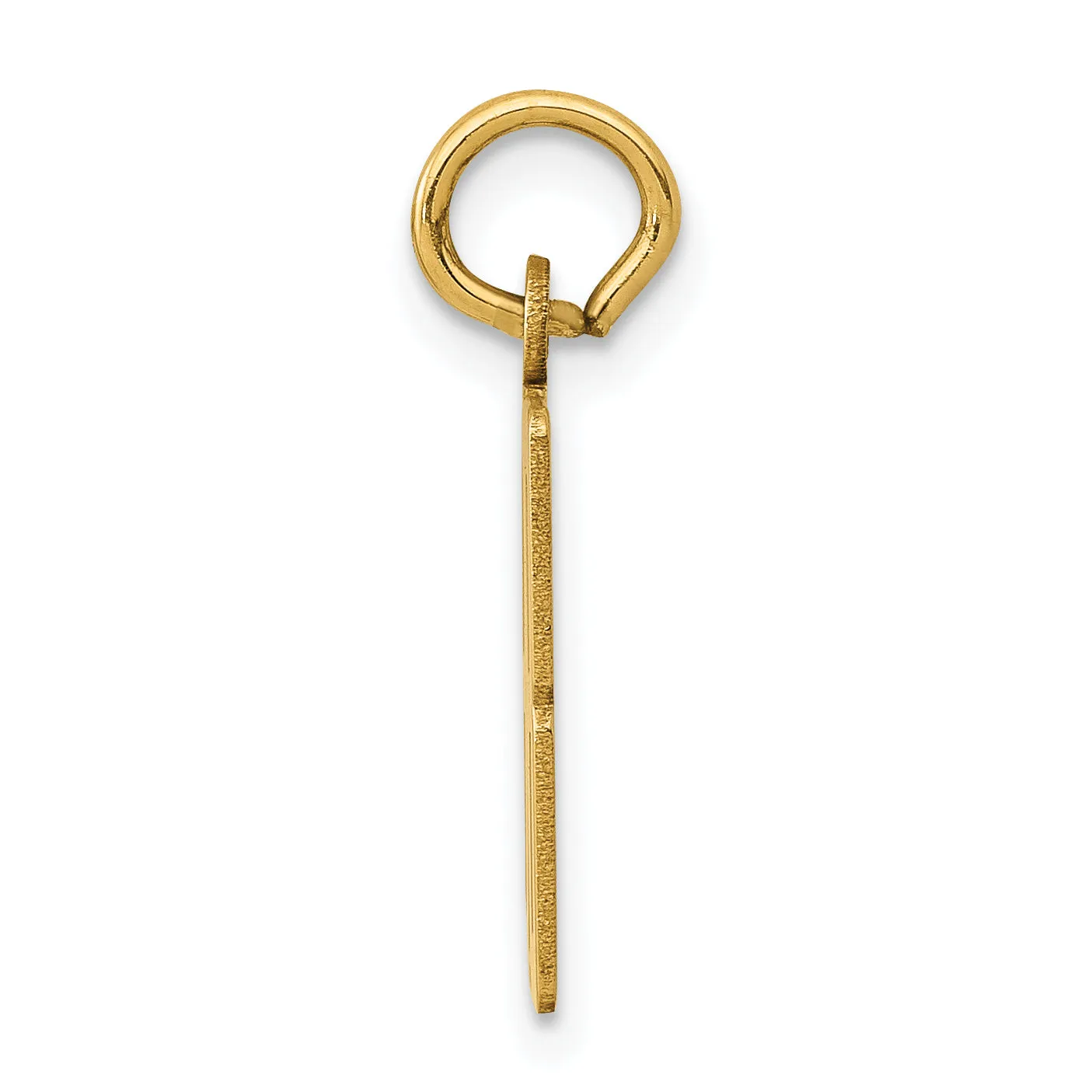 14K Gold Polished Elongated 88 Charm  Small, Laser Cut Design