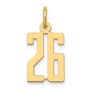 14K Gold Polished Elongated Charm for Elegant Themed Jewelry