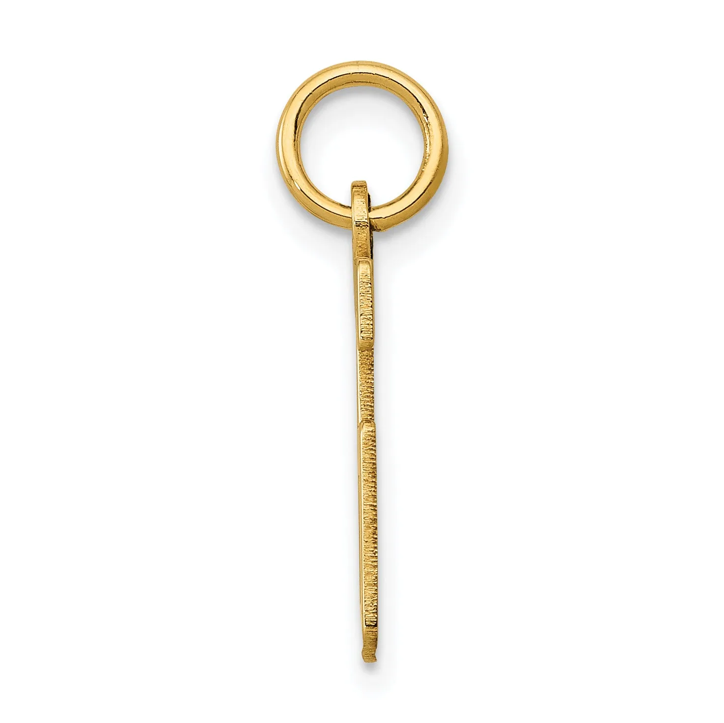 14K Gold Polished Elongated Charm for Elegant Themed Jewelry