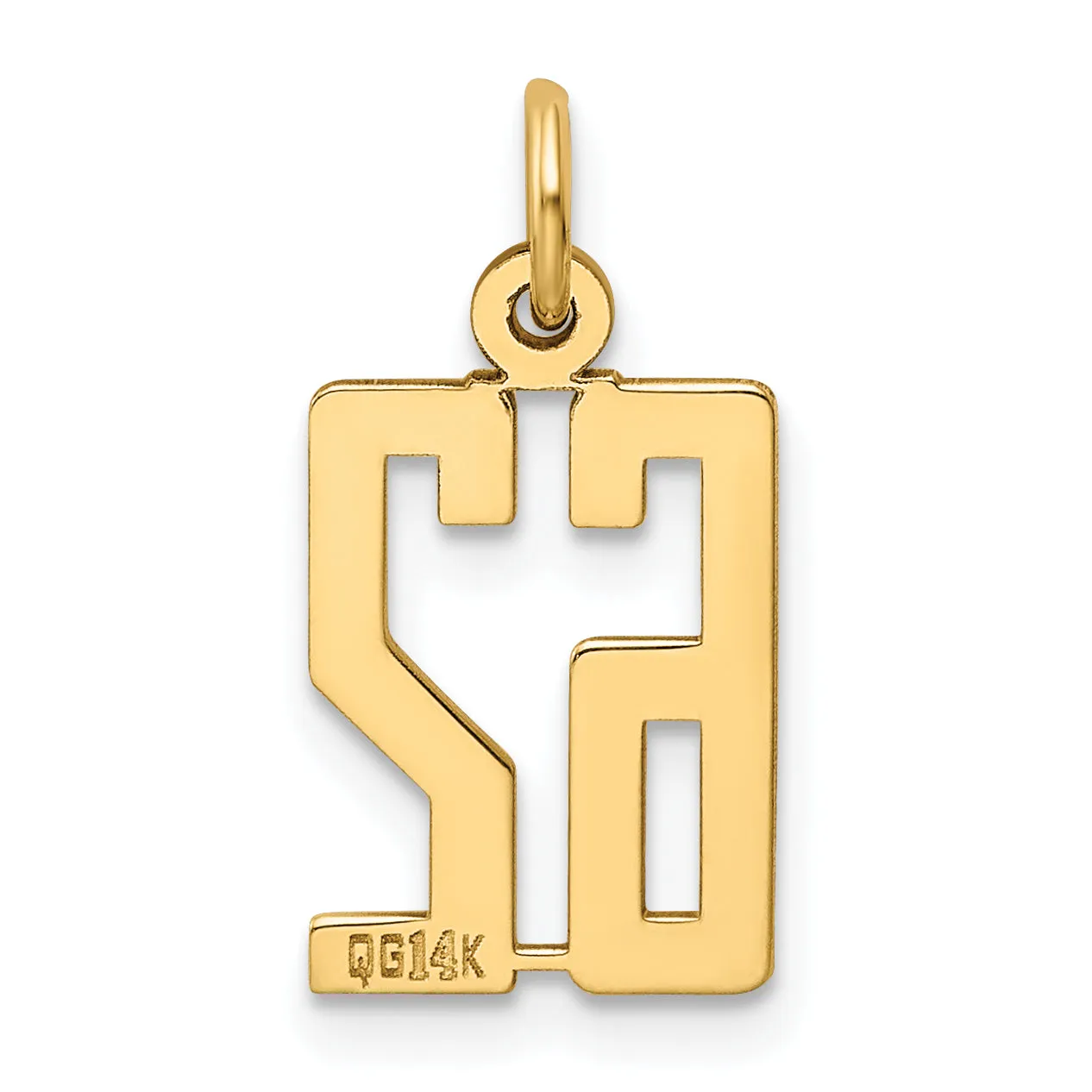 14K Gold Polished Elongated Charm  Small, Laser Cut, Elegant Design