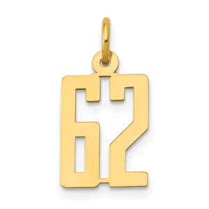14K Gold Polished Elongated Charm  Small, Laser Cut, Elegant Design