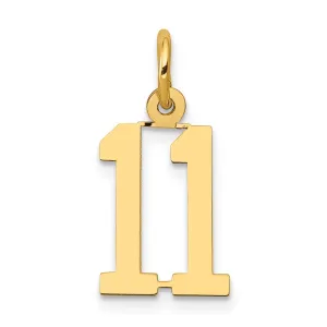 **14K Gold Polished Elongated Charm with Laser Cut Design | Elegant & Themed**