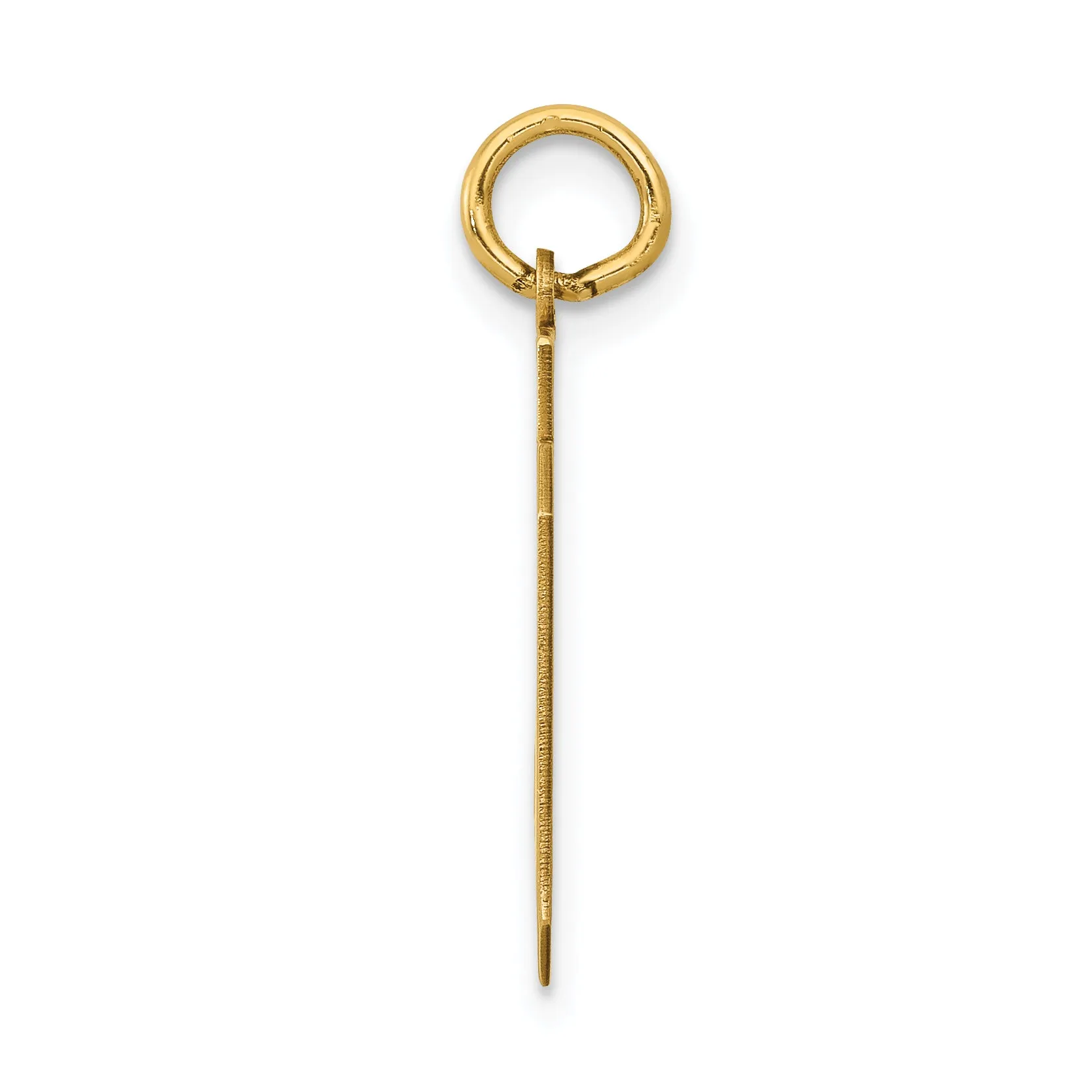 14K Gold Polished Number 69 Charm Medium Laser-Cut Themed Pendant