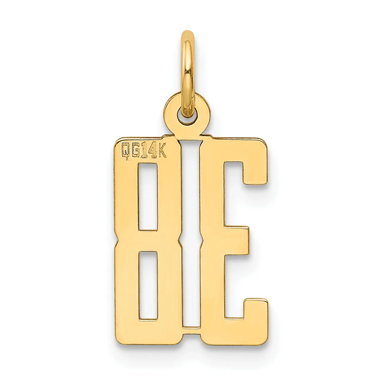 14K Gold Small Polished Elongated Charm by Sophia Jewelers