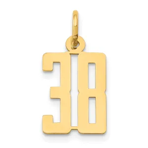 14K Gold Small Polished Elongated Charm by Sophia Jewelers