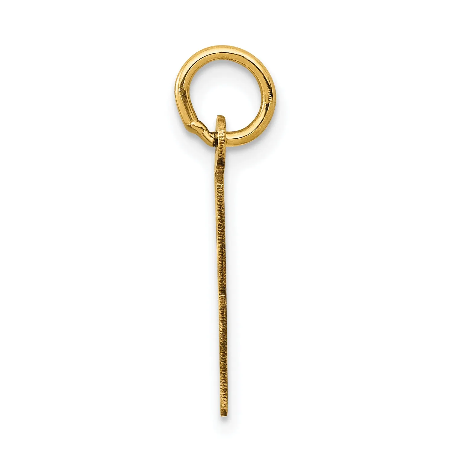 14K Gold Small Polished Elongated Charm by Sophia Jewelers