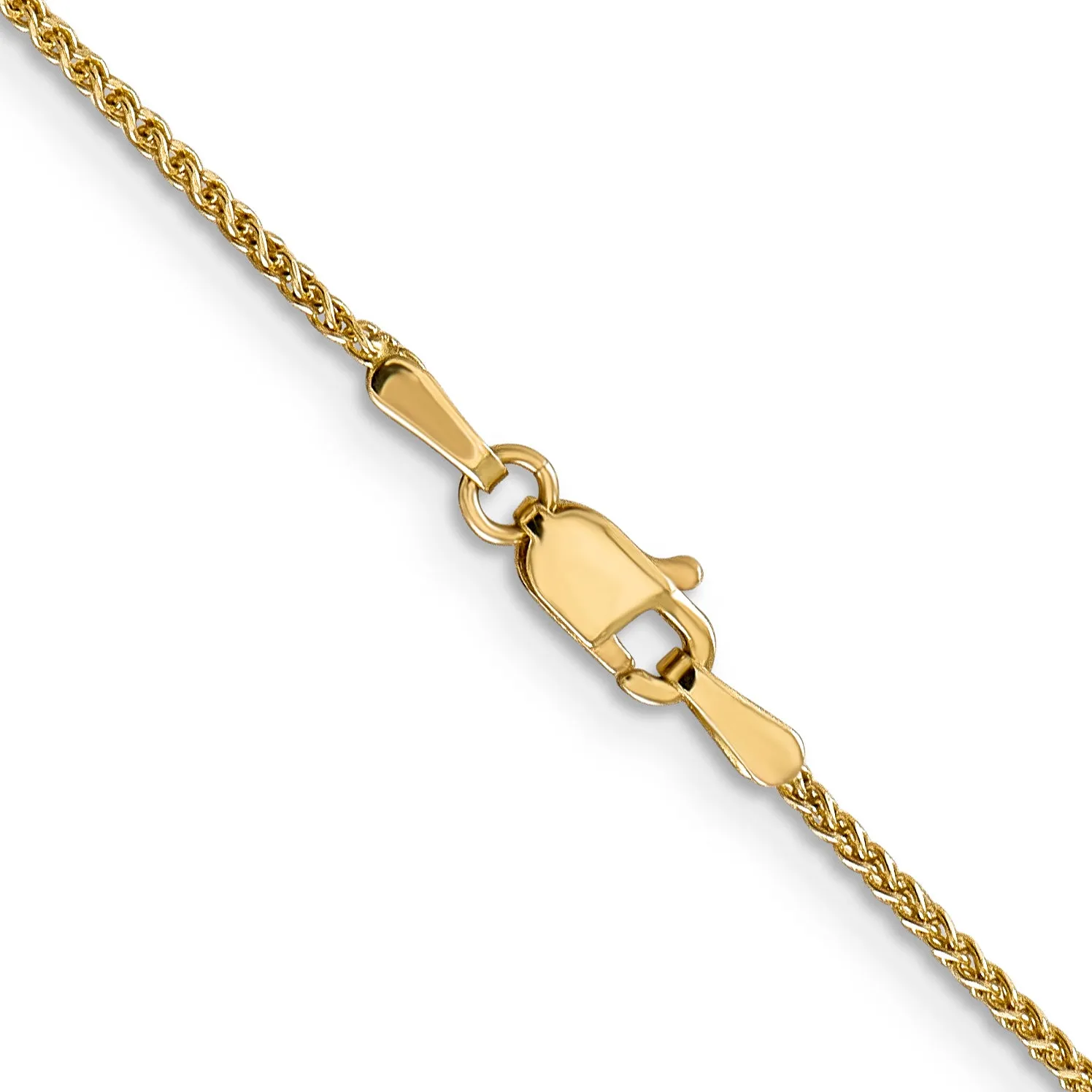 14K Gold Spiga Necklace with Lobster Clasp Polished Diamond-Cut for Women