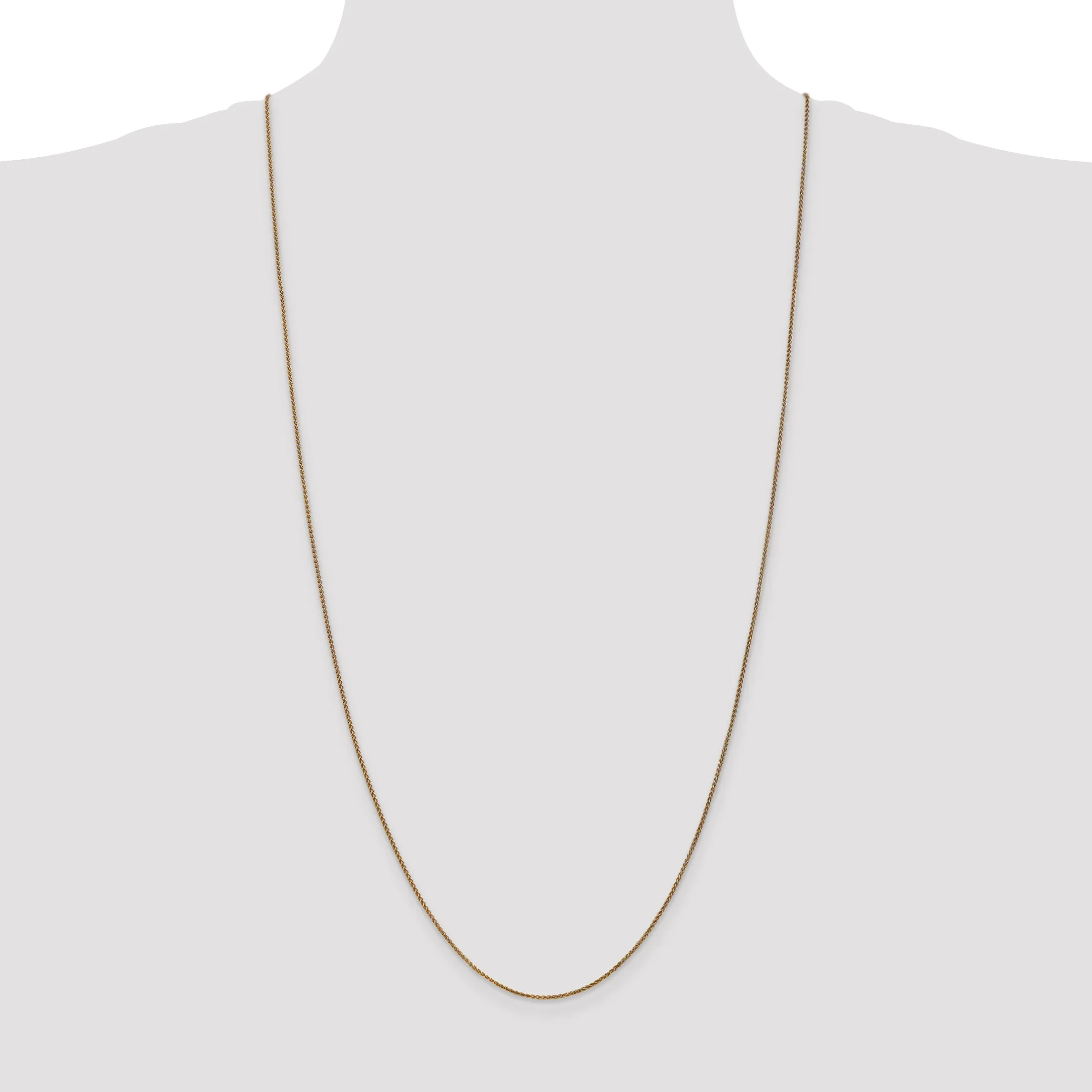 14K Gold Spiga Necklace with Lobster Clasp Polished Diamond-Cut for Women