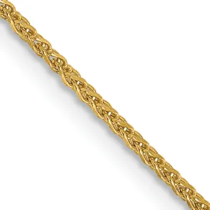 14K Gold Spiga Necklace with Lobster Clasp Polished Diamond-Cut for Women