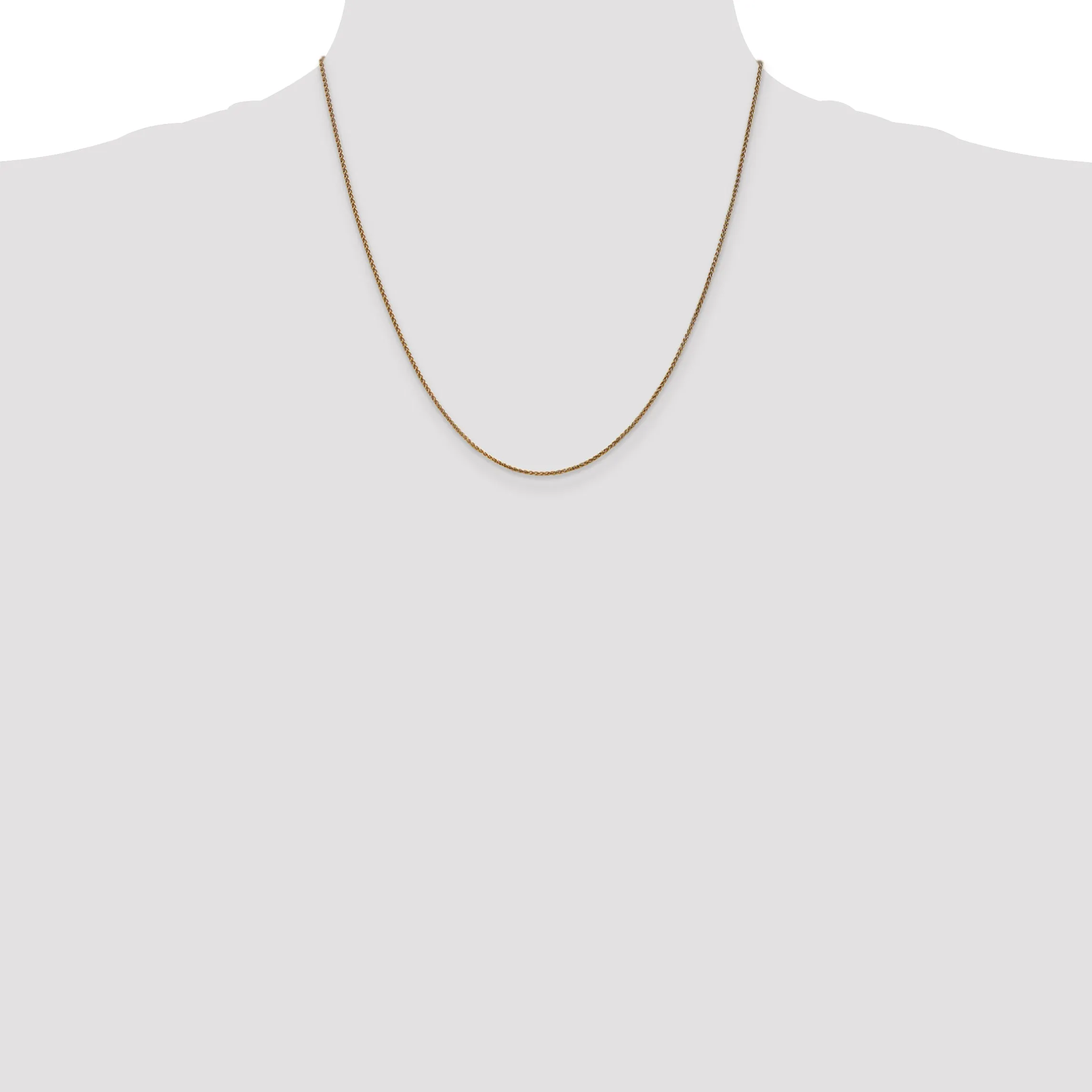 14K Gold Spiga Necklace with Lobster Clasp Polished Diamond-Cut for Women