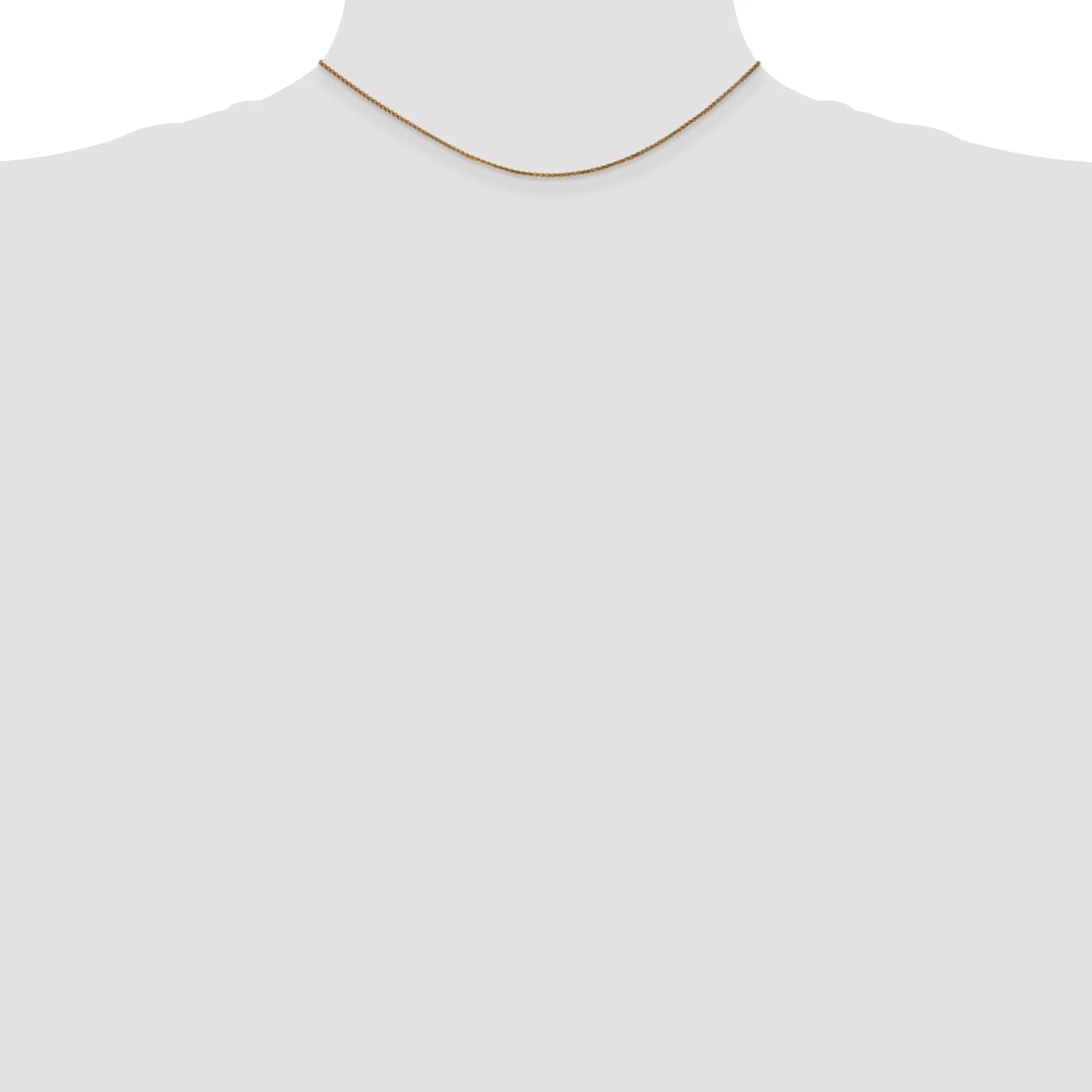 14K Gold Spiga Necklace with Lobster Clasp Polished Diamond-Cut for Women