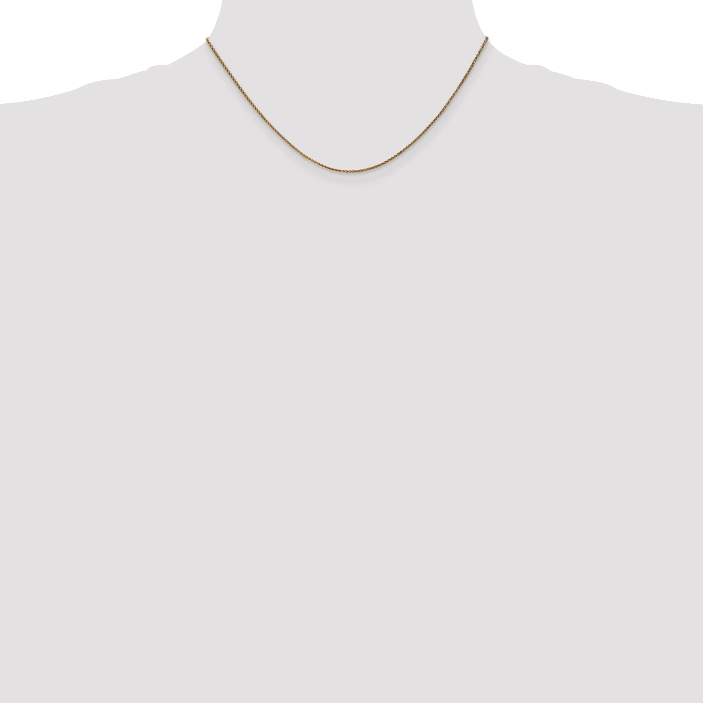 14K Gold Spiga Necklace with Lobster Clasp Polished Diamond-Cut for Women
