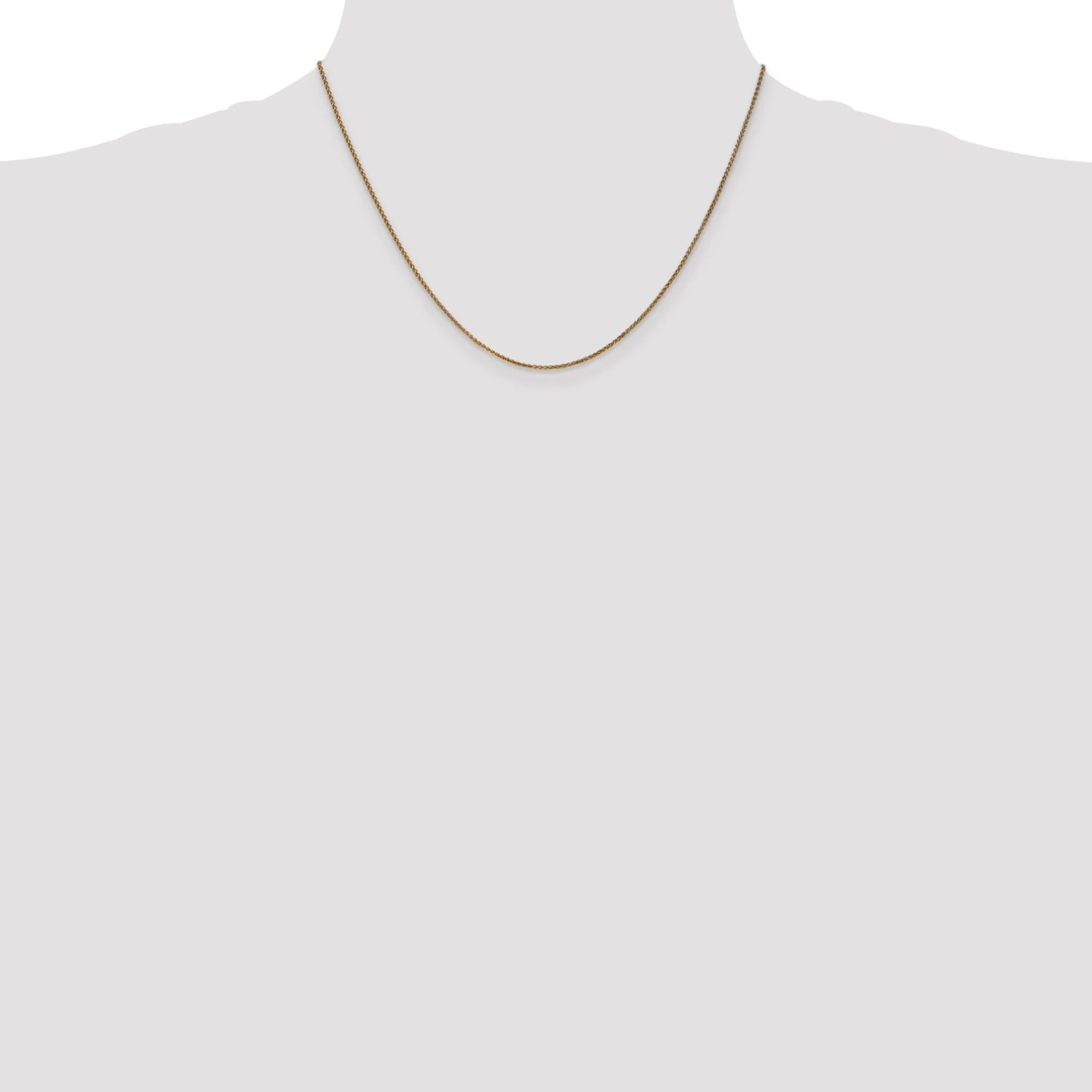 14K Gold Spiga Necklace with Lobster Clasp Polished Diamond-Cut for Women