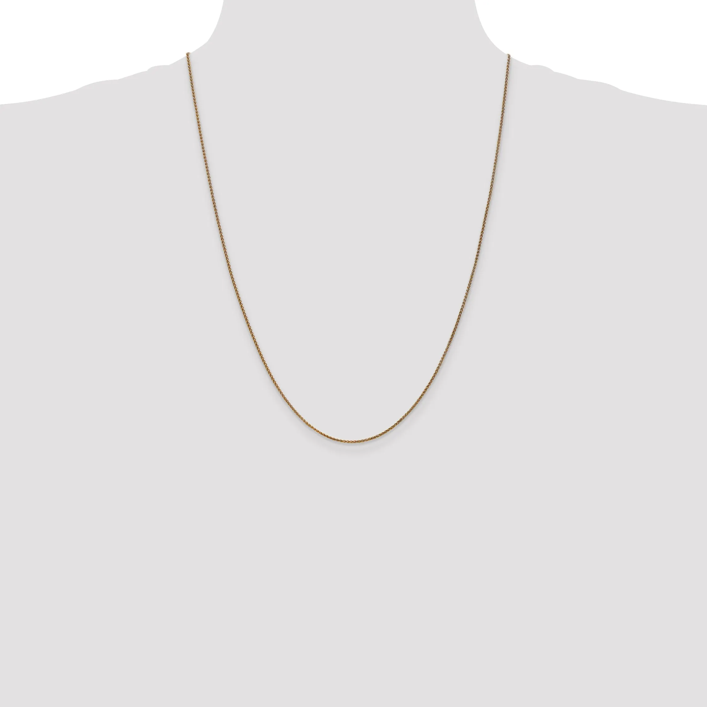 14K Gold Spiga Necklace with Lobster Clasp Polished Diamond-Cut for Women
