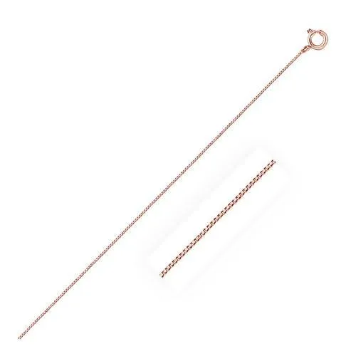 14k Rose Gold Classic Box Chain 0.45mm, size 16''
