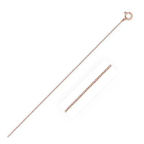 14k Rose Gold Classic Box Chain 0.45mm, size 18''