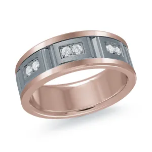 14K Rose Gold Ring from the Tantalum Collection by Malo - MRDTN-046-8PD