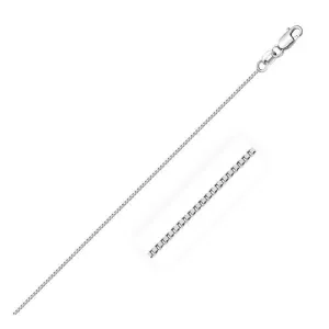 14k White Gold Classic Box Chain 0.7mm, size 20''