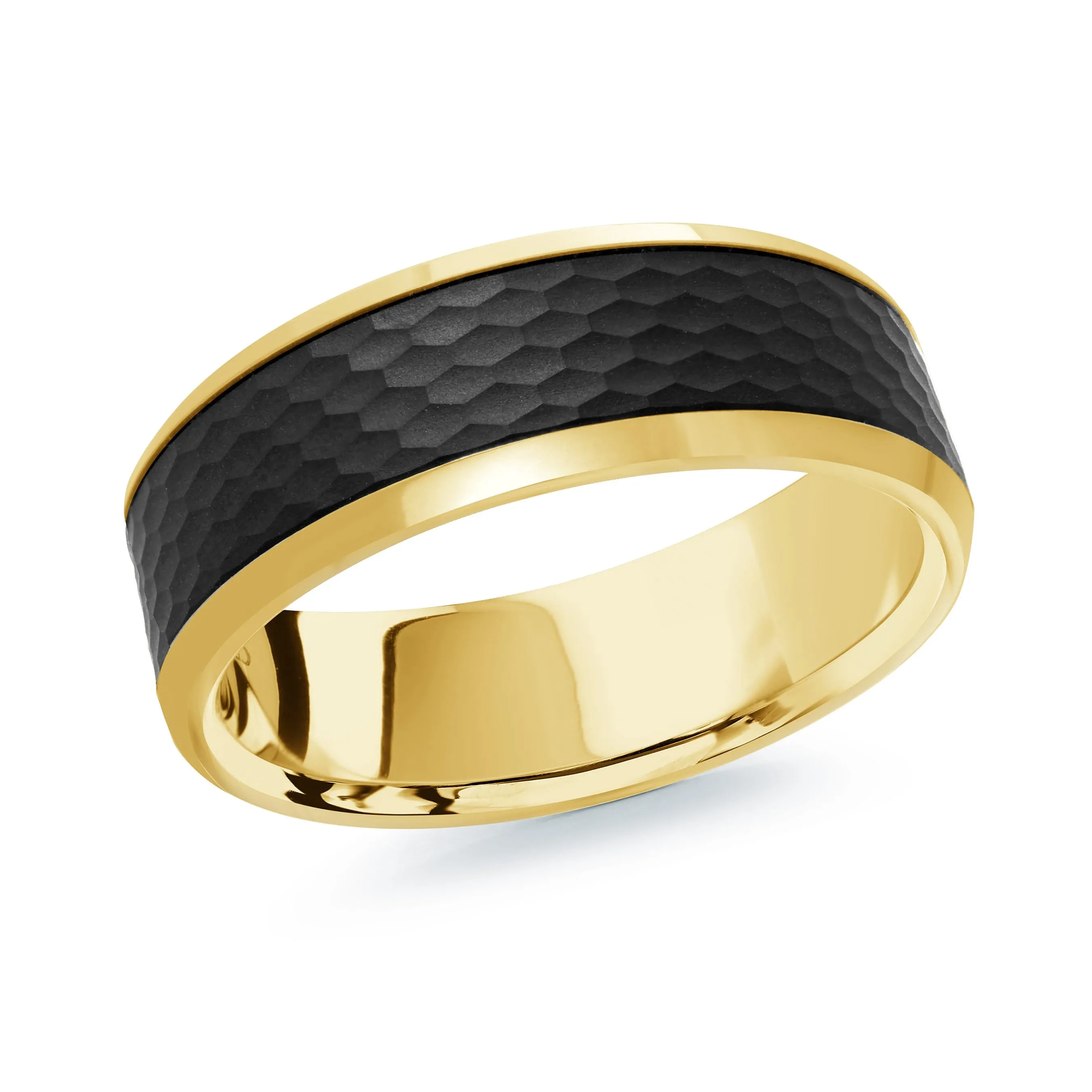 14K Yellow Gold Ring from the Noir Collection by Malo - MRDA-132-7Y