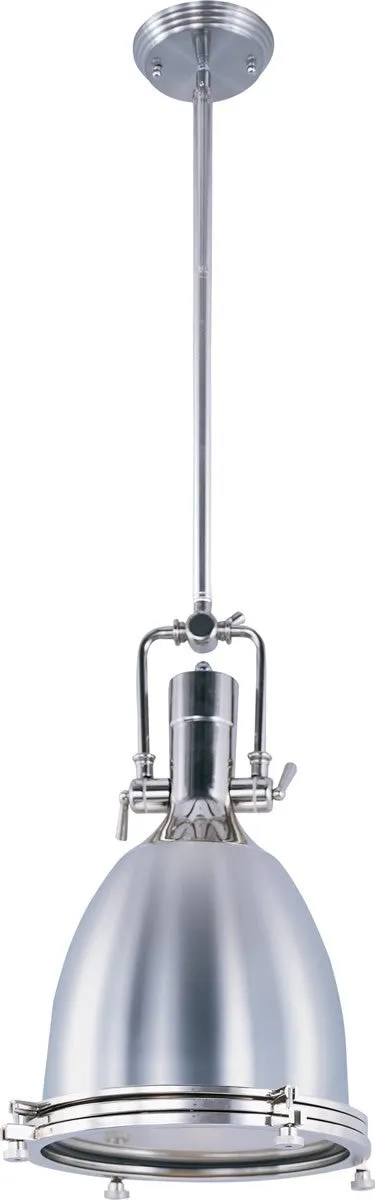 14"W Hi-Bay 1-Light Pendant Polished Nickel