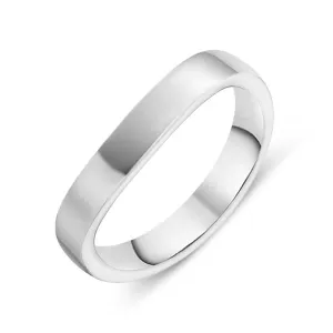 18ct White Gold Curved Wedding Ring