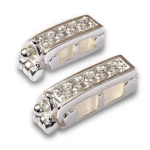 2-Piece Silver Small/Large Necklace Shortener Set