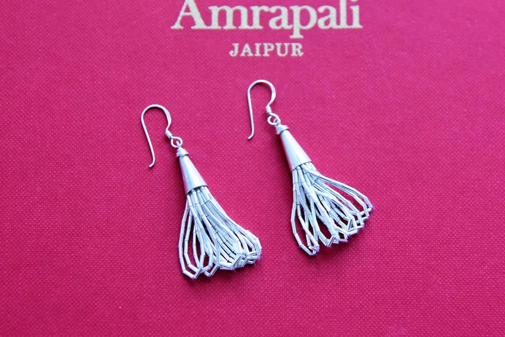 22A002 Contemporary Silver Dangler Earrings