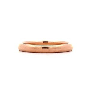 2.5mm Half Round Wedding Band in 14k Rose Gold