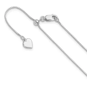 30 inch Adjustable Sterling Silver Box Chain