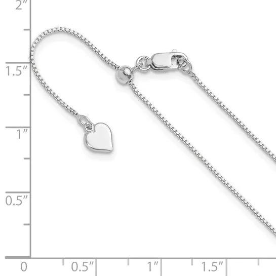 30 inch Adjustable Sterling Silver Box Chain
