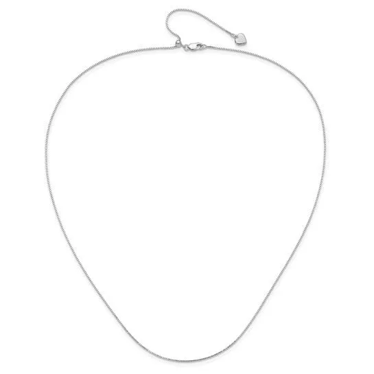 30 inch Adjustable Sterling Silver Box Chain