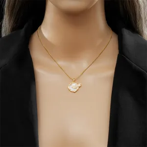 316L Stainless Steel Dragonfly Moon Heart Flowers Pendant Necklace For Women
