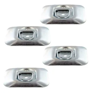4-Pack Surface Mount Zinc Plated Rope Ring Tie Down - 2,500 lbs. BS