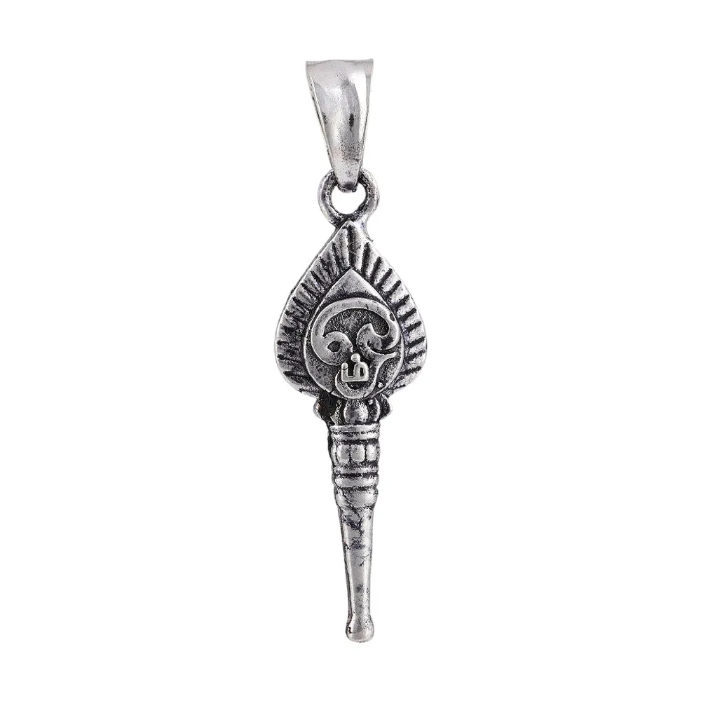 925 Sterling Silver Oxidized Om Vel Pendants for Men and Women