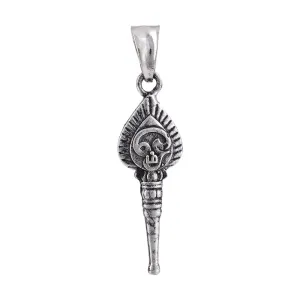 925 Sterling Silver Oxidized Om Vel Pendants for Men and Women