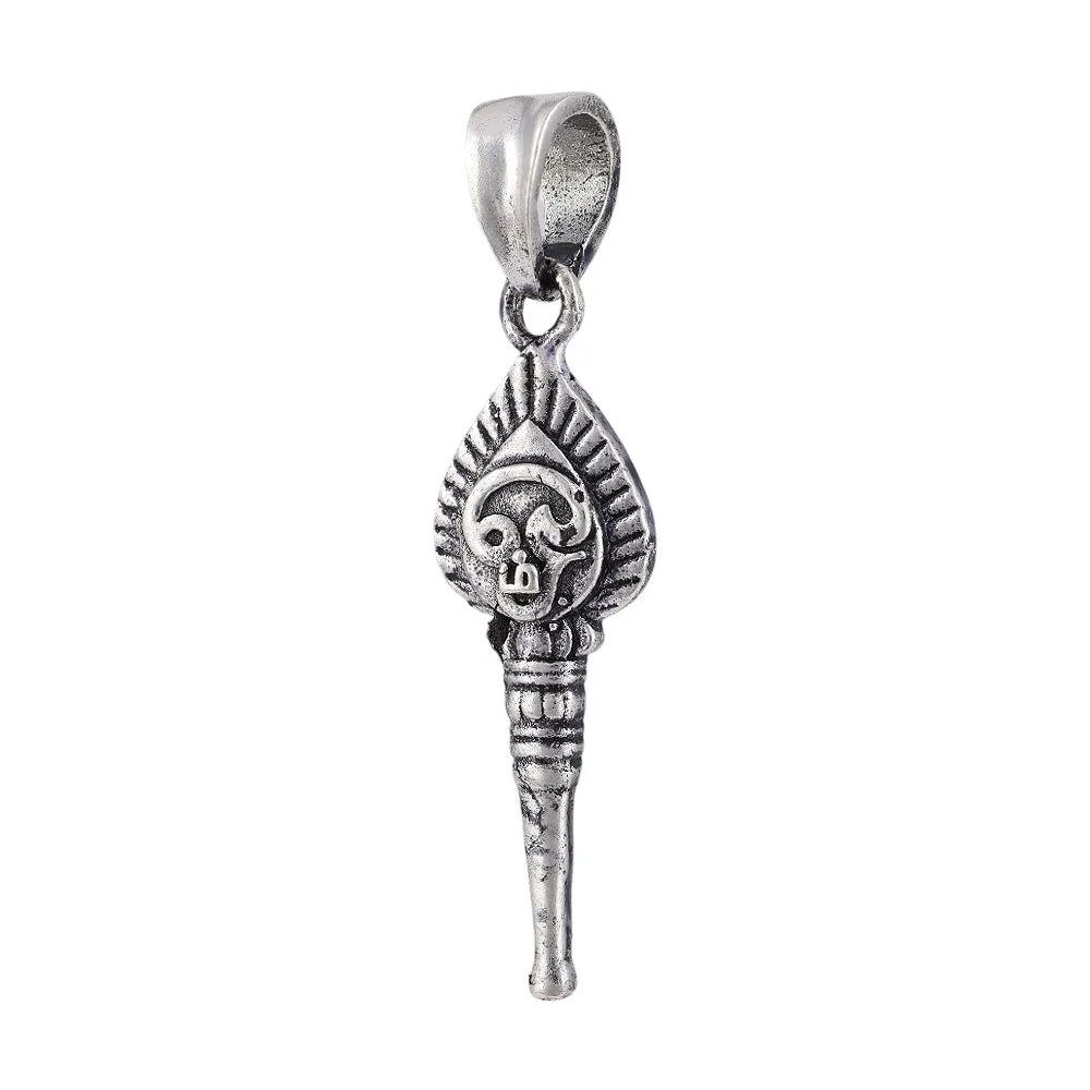 925 Sterling Silver Oxidized Om Vel Pendants for Men and Women