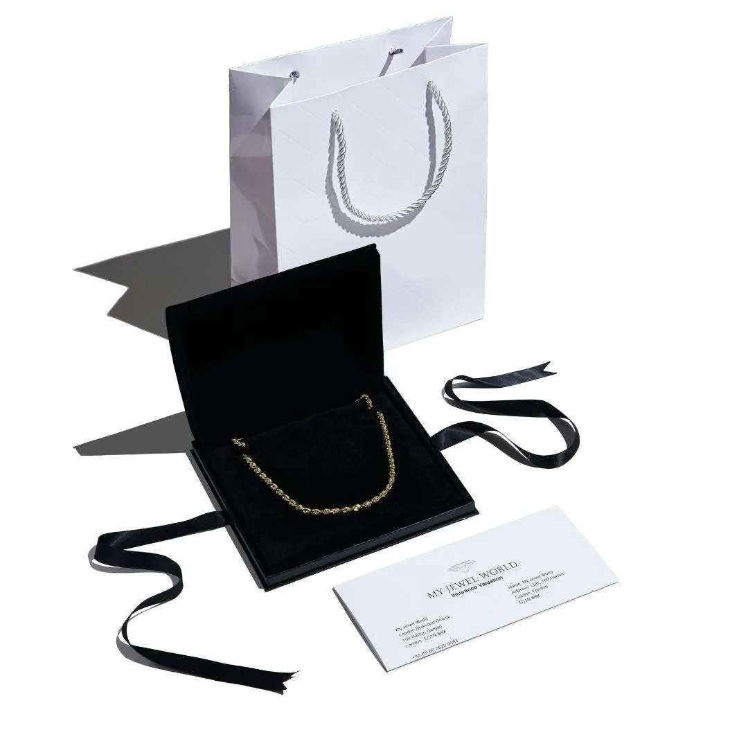 9ct Yellow Gold Solid 7.5mm 30 Inch Rope Necklace 145.0g