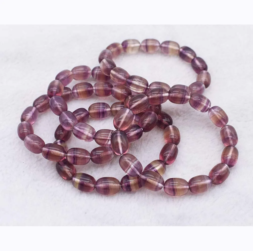 AAA Superior Quality Natural Purple Rainbow Fluorite Bracelet Men And