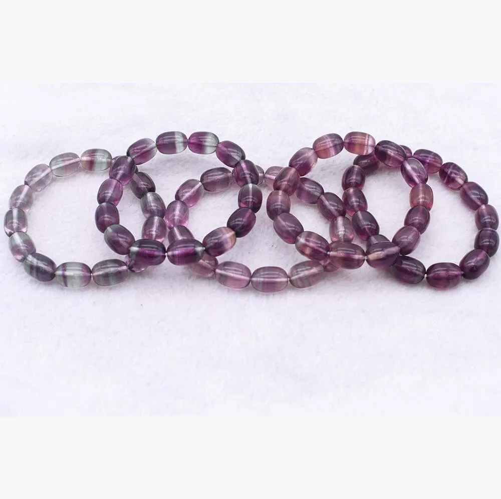 AAA Superior Quality Natural Purple Rainbow Fluorite Bracelet Men And
