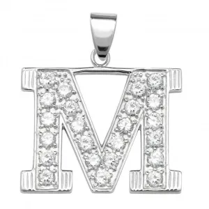 Acotis Silver Pendant Necklace Initial G6127/M