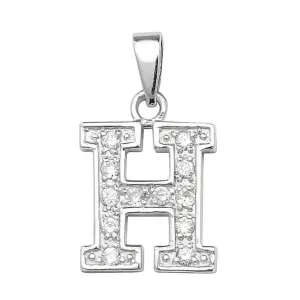 Acotis Silver Pendant Zirconia Initial G6124/H